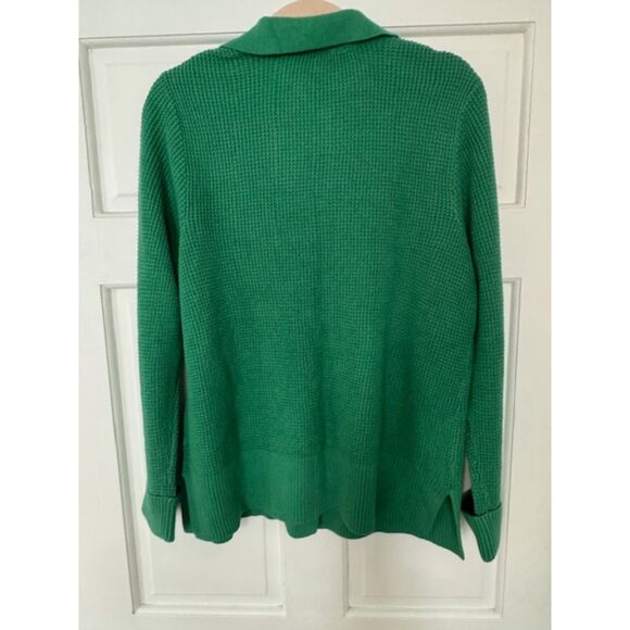 NWT J.Jill Collard Button Front Textured Cardigan in Sweet Grass, M - Picture 3 of 8